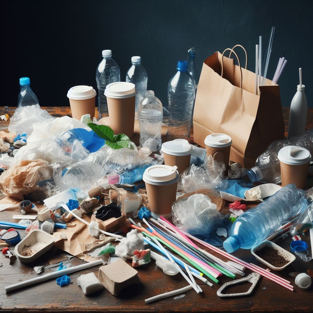 Single use plastics waste at home